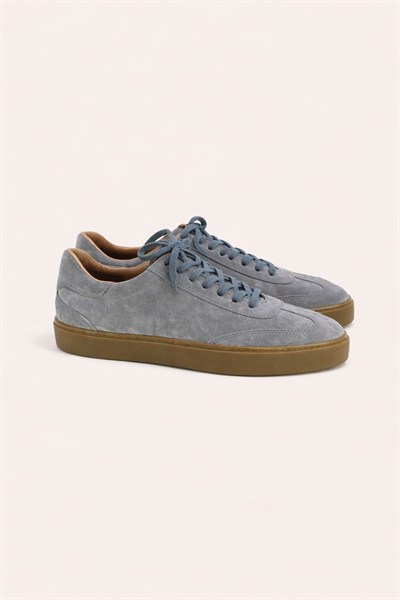 Bruno Erkek Hakiki Deri Süet Sneaker - Gri Günlük Casual Ayakkabı