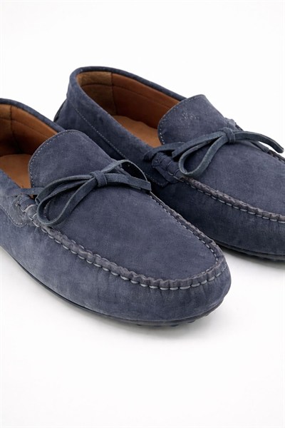 Erkek Antrasit Süet Hakiki Deri  Bağcıklı Driver Loafer Günlük Casual Ayakkabı - Glader