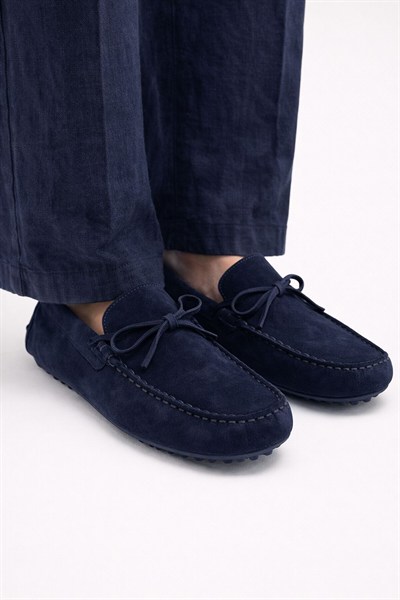 Erkek Laciver Süet Hakiki Deri Bağcıklı Driver Loafer Günlük Casual Ayakkabı - Glader