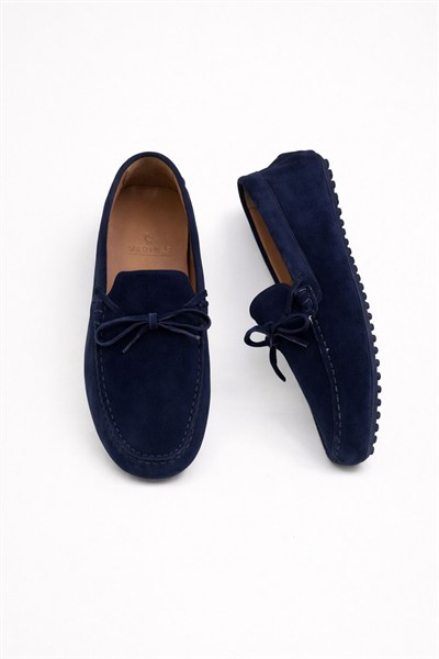 Erkek Laciver Süet Hakiki Deri Bağcıklı Driver Loafer Günlük Casual Ayakkabı - Glader