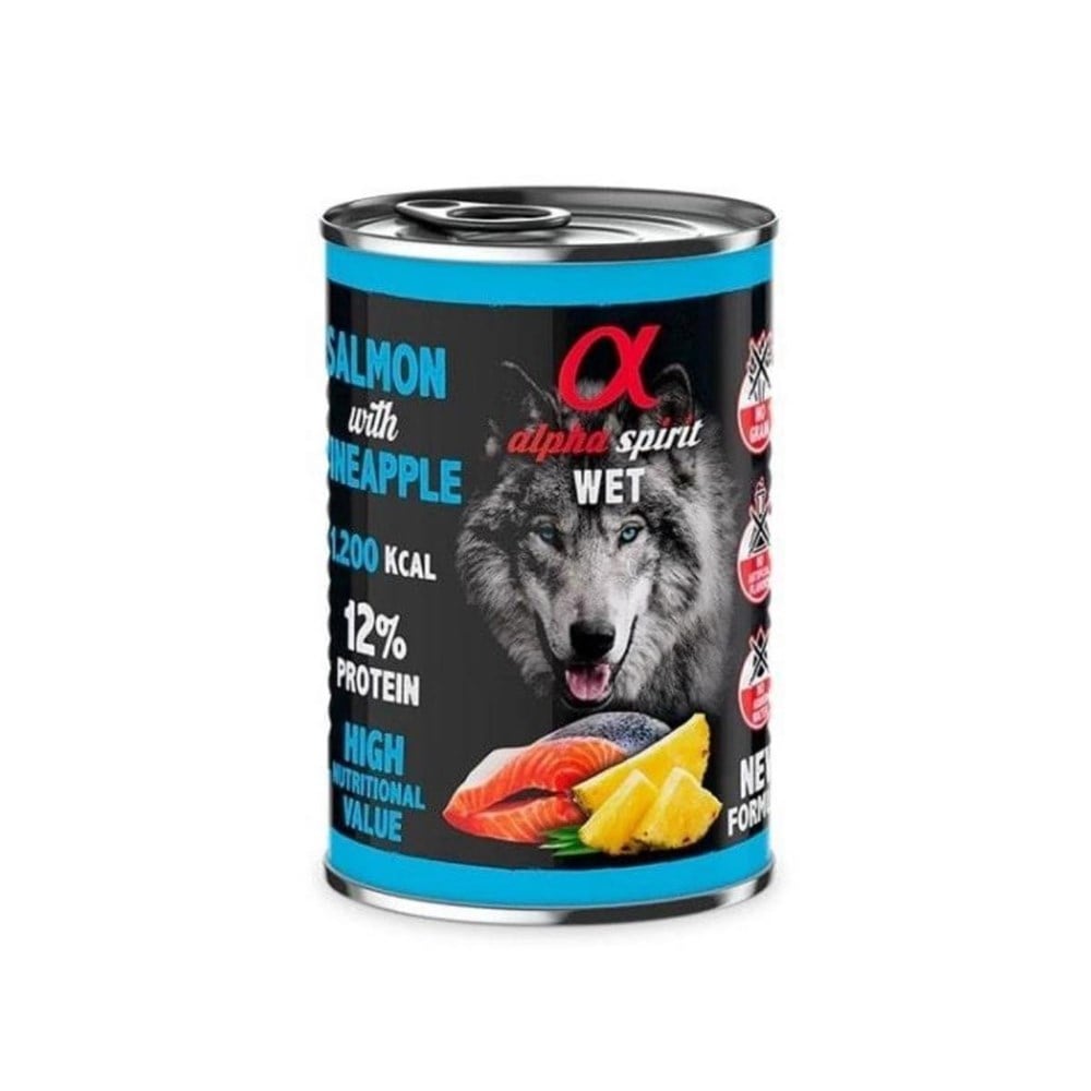 Alpha Spirit Yetişkin Köpek Konservesi Somonlu Ananaslı 400 gr
