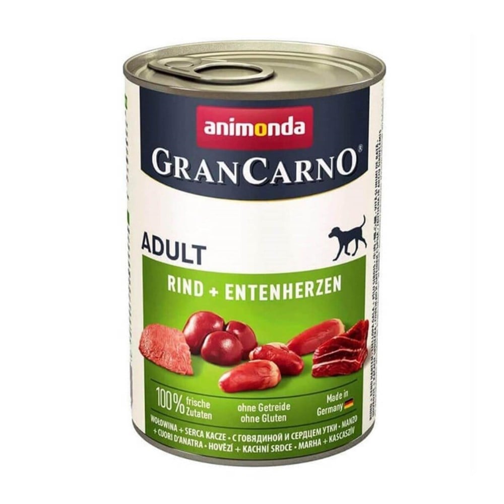 Animonda Gran Carno Adult Ördekli ve Sığır Etli Yetişkin Köpek Konservesi 400gr