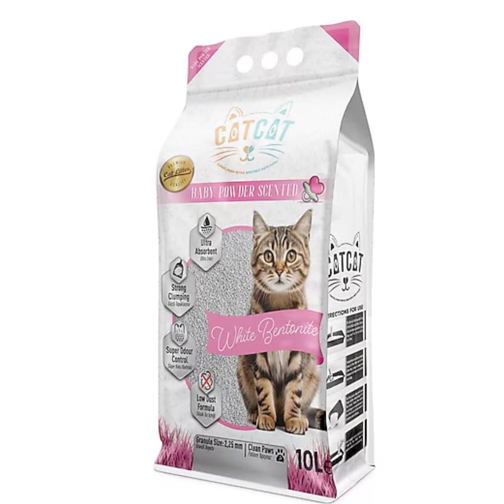 Catcat Catcat Bebek Pudrası Kokulu 10 lt Bentonit Kedi Kumu En Ucuz Fiyatları ve Özellikleri