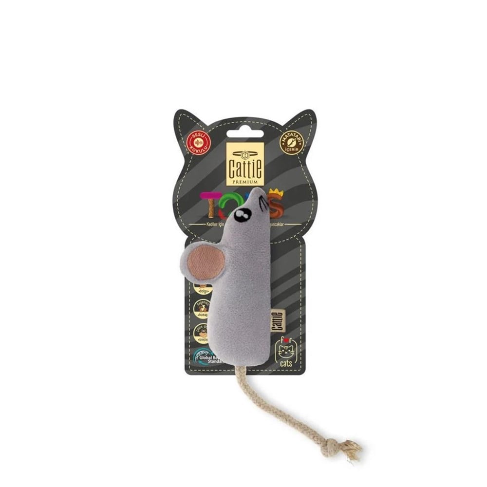 CATTİE MATATABİ İÇERİKLİ KEDİ OYUNCAĞI PELUŞ FARE 11CM
