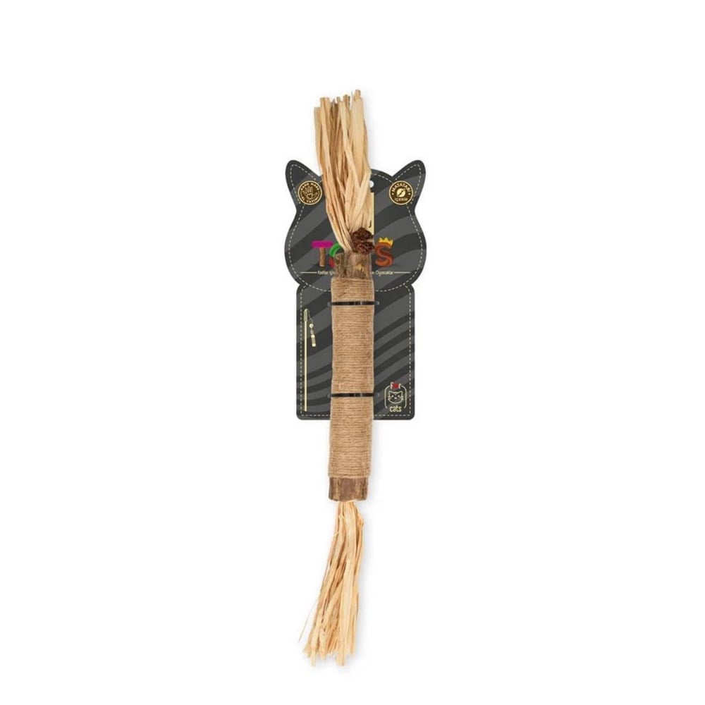CATTİE MATATABİ İÇERİKLİ KEDİ OYUNCAĞI PÜSKÜLLÜ TIRMALAMA 35CM