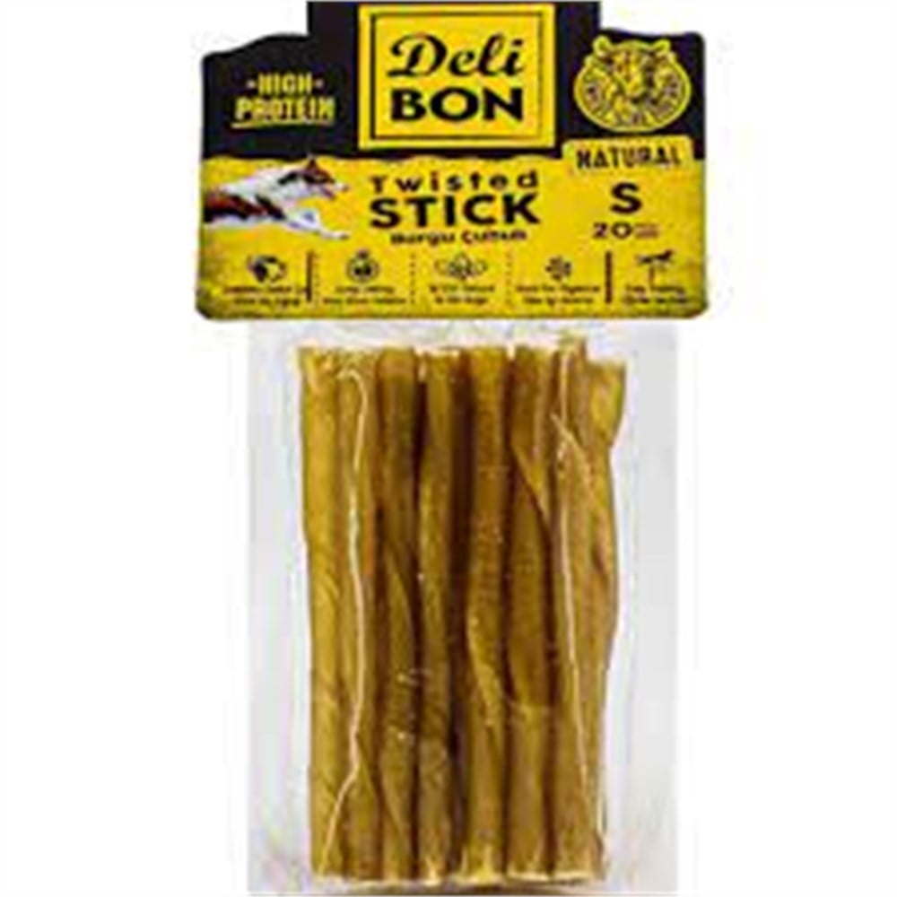 DELİBON DERİ BURGU ÇUBUK İNCE BOY 20Lİ PAKET NATUREL İNCEX20AD.