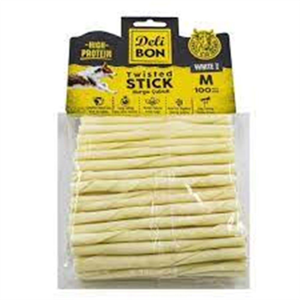 DELİBON DERİ BURGU ÇUBUK ORTA BOY 100LÜ PAKET BEYAZ KALINX100AD.