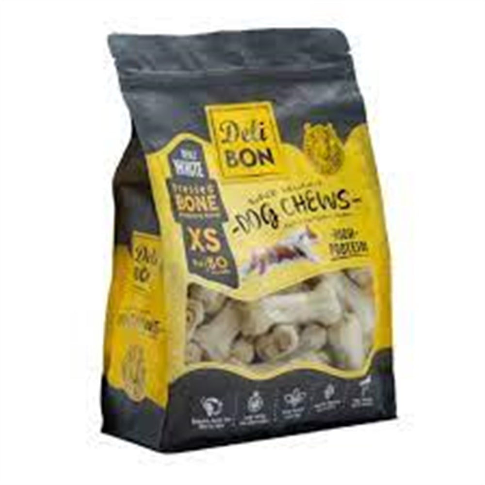 DELİBON DERİ PRES KEMİK 7CM XS BOY 50Lİ TORBA BEYAZ 7CMX50AD.
