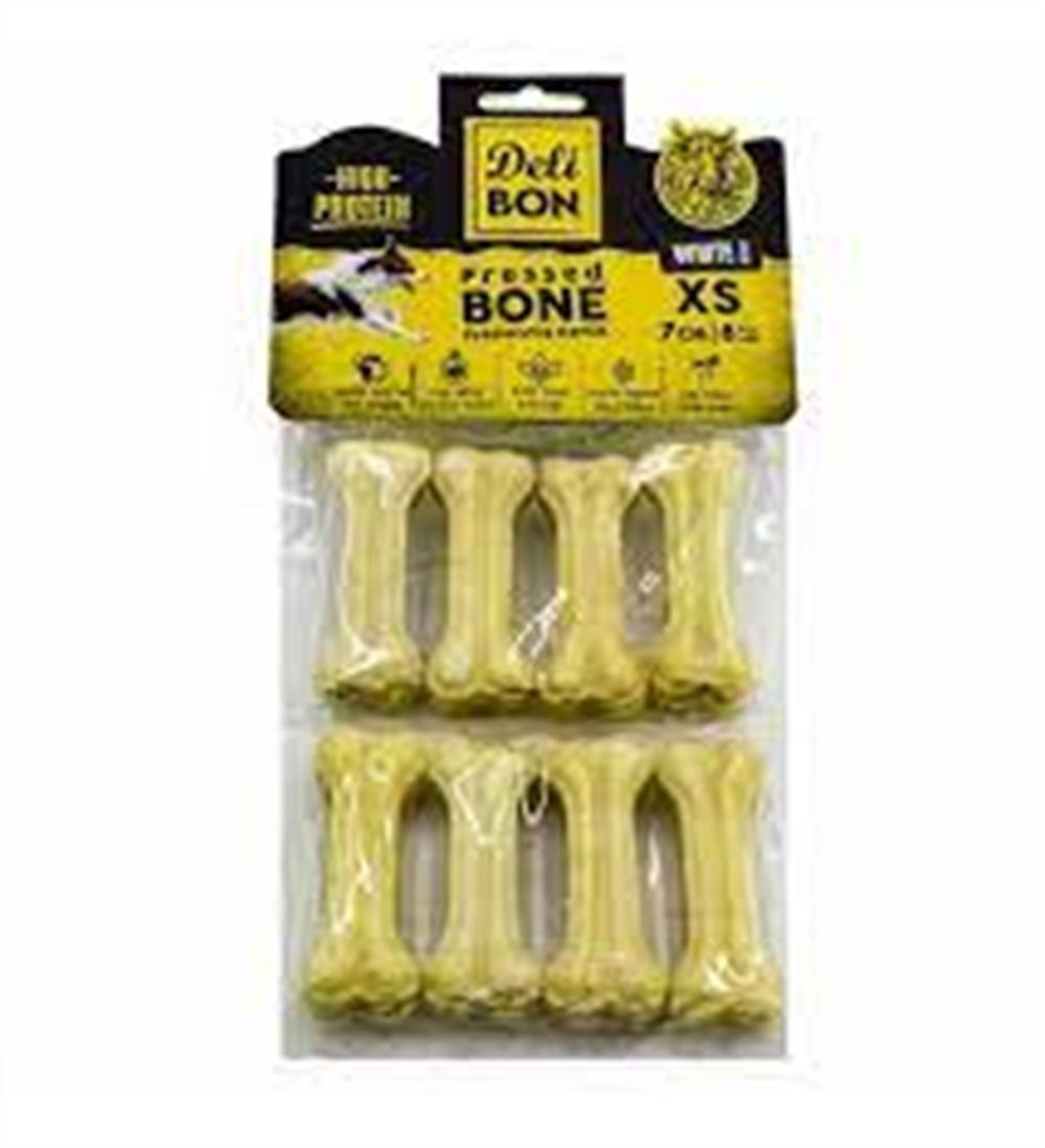DELİBON DERİ PRES KEMİK 7CM XS BOY 8Lİ PAKET BEYAZ 7CMX8AD.