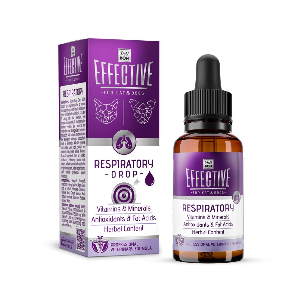 Delibon DELİBON EFFECTİVE KEDİ VE KÖPEK TAKVİYE ÜRÜNLERİ SOLUNUM SİSTEM SAĞLIĞI 50ML En Ucuz Fiyatları ve Özellikleri