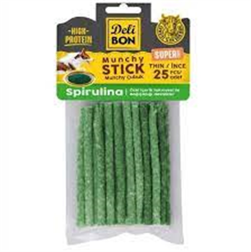 DELİBON SUPER MUNCHY ÇUBUK SPİRULİNALI İNCEX25AD.