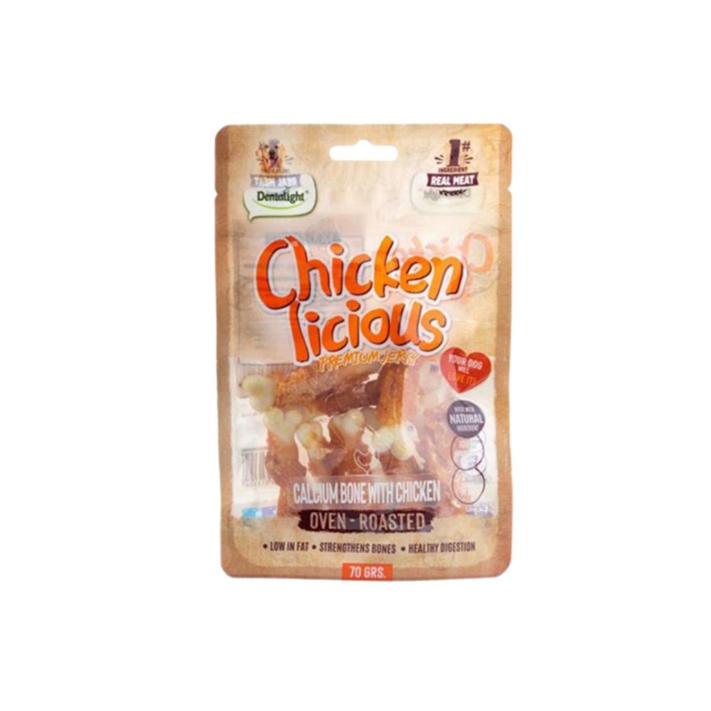 Dentalight Dentalight Chicken Licious Kurutulmuş Tavuklu Kalsiyum Kemik Köpek Ödül Maması 70gr En Ucuz Fiyatları ve Özellikleri
