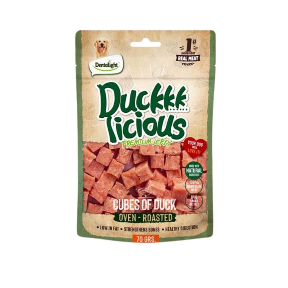 Dentalight Duckkk Licious Kurutulmuş Ördekli Küp Köpek Ödül Maması 70gr