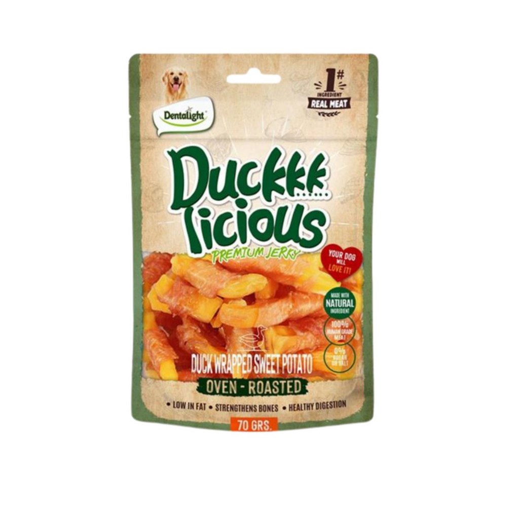 Dentalight Dentalight Duckkk Licious Kurutulmuş Ördek ve Tatlı Patatesli Köpek Ödül Maması 70gr En Ucuz Fiyatları ve Özellikleri