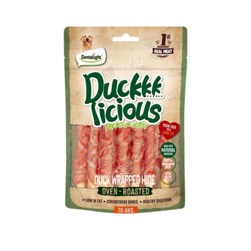 Dentalight Dentalight Duckkk Licious Kurutulmuş Ördekli Deri Sarma Köpek Ödül Maması 70gr En Ucuz Fiyatları ve Özellikleri
