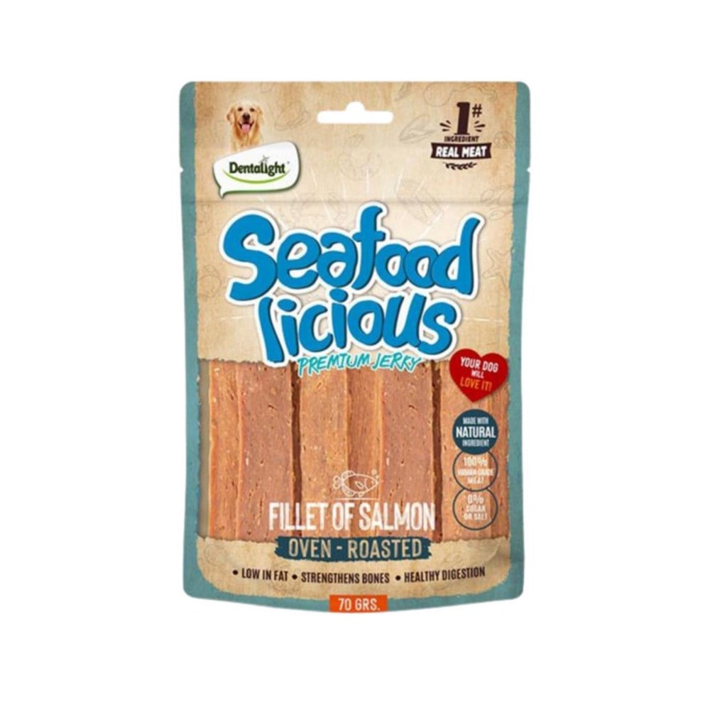 Dentalight Dentalight Seafood Licious Kurutulmuş Somonlu Fileto Köpek Ödül Maması 70gr En Ucuz Fiyatları ve Özellikleri