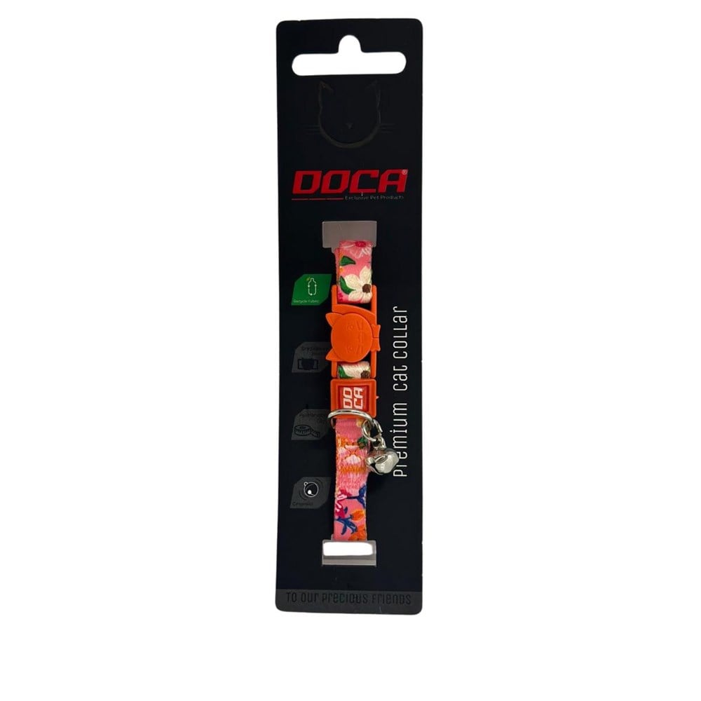 Doca Premium Spring Desenli Kedi Boyun Tasması 1,2 x 18-38 Cm