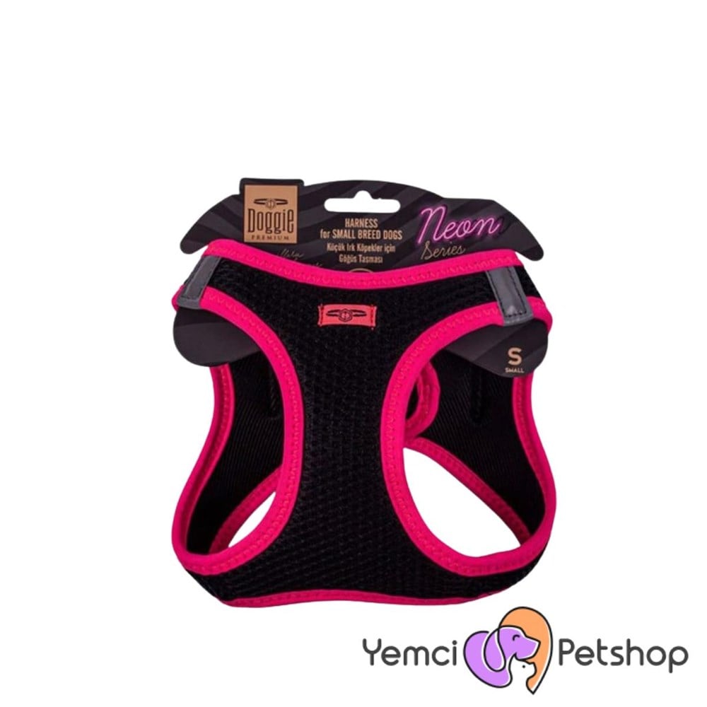 Doggie DOGGİE HAVALI DOKUMA NEON SERİSİ KÜÇÜK IRK GÖĞÜS TASMASI PEMBE S-32-38CM En Ucuz Fiyatları ve Özellikleri