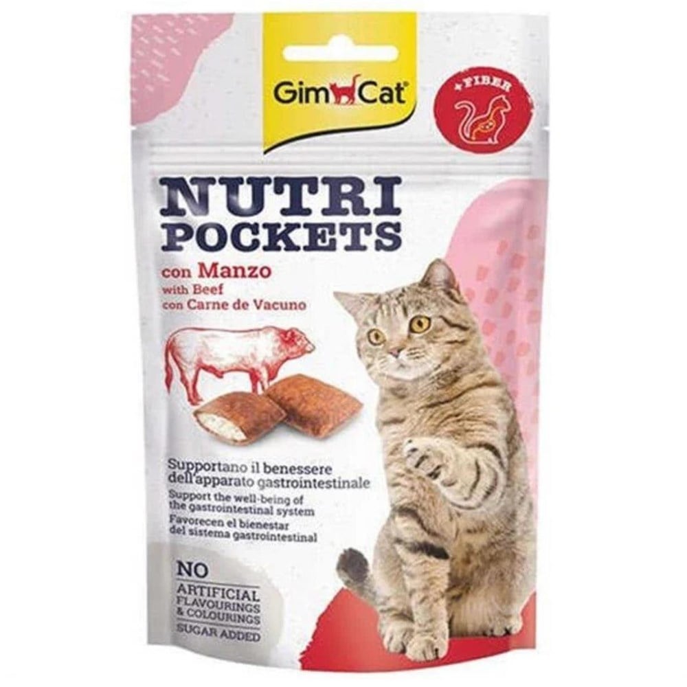 GimCat Nutripockets Biftekli Malt Kedi Ödül Maması 60gr