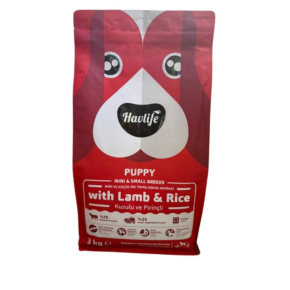 Havlife Küçük Irk Kuzulu Yavru Köpek Maması 3 Kg