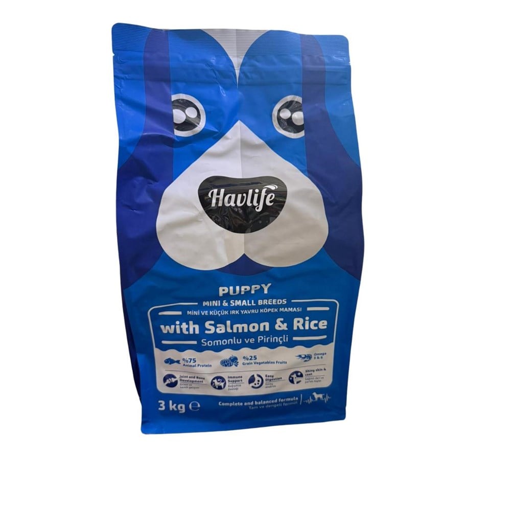Havlife Küçük Irk Somonlu Yavru Köpek Maması 3 Kg