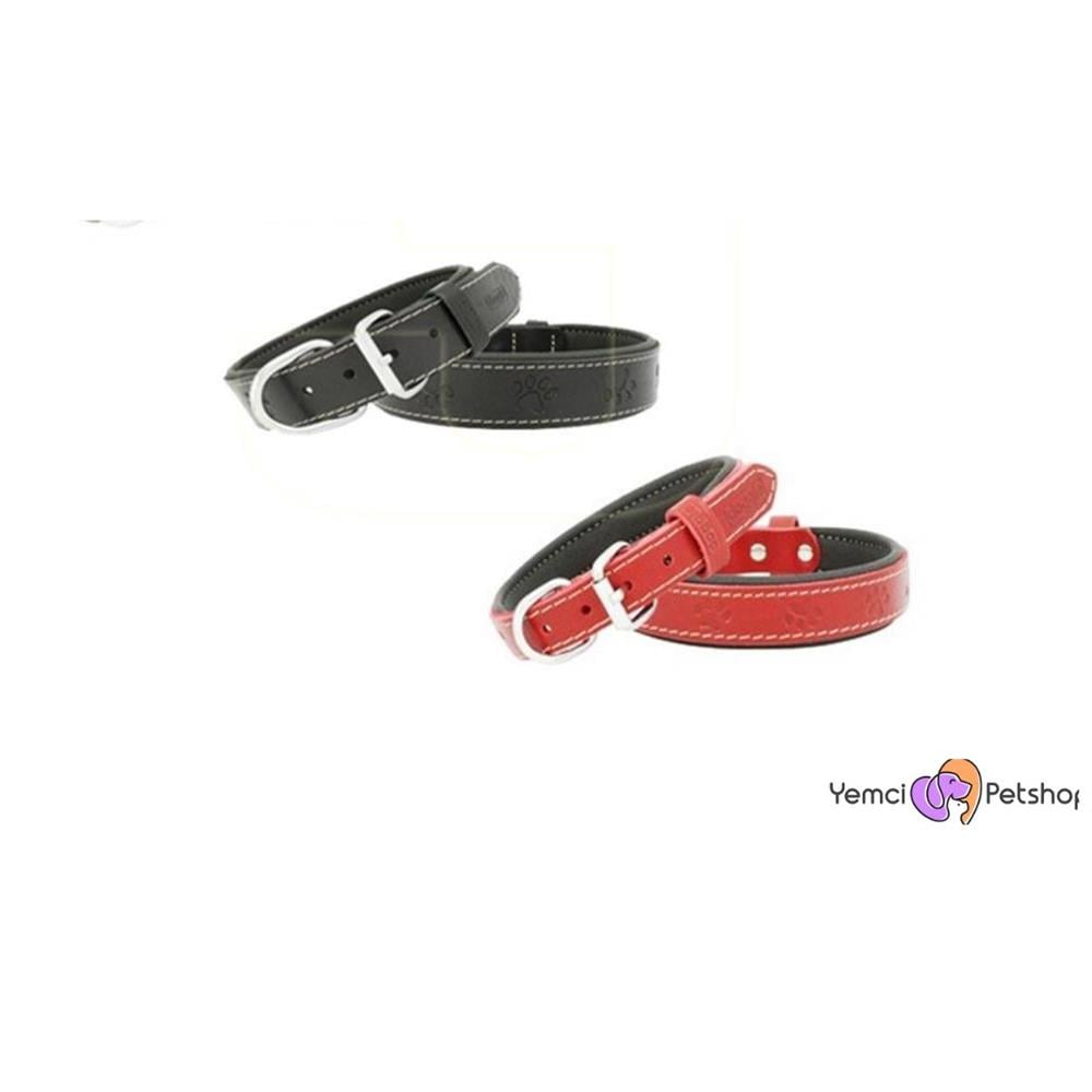 KARIŞIK RENKLİ DERİ EKONOMİK KÖPEK BOYUN TASMASI 3.5 X 59 CM