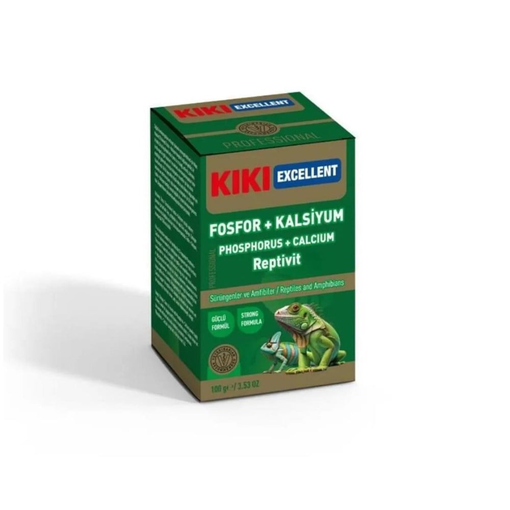 Kiki Excellent Sürüngen ve Amfibiler İçin Fosfor Kalsiyum Tozu 100 Gr