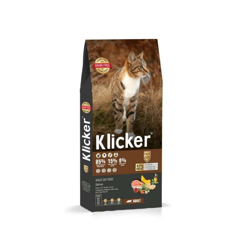 Klicker Yetişkin Kedi Maması Somonlu 1Kg