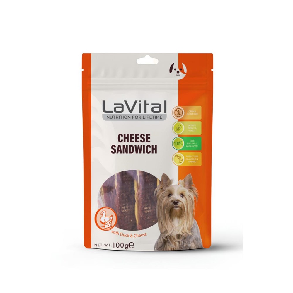 LaVital LaVital Cheese Sandwich Ördek Etli ve Peynirli Köpek Ödül Maması 100gr En Ucuz Fiyatları ve Özellikleri