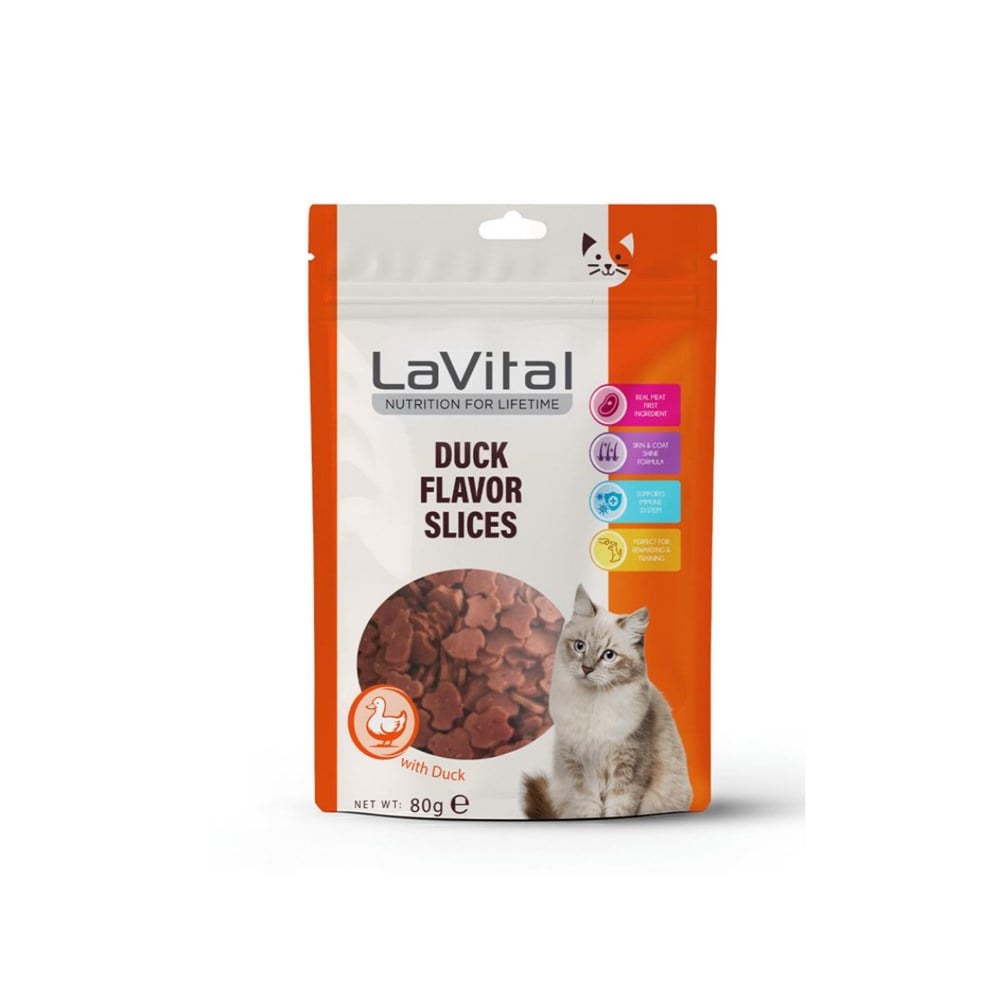 LaVital Duck Flavor Slices Ördekli Kedi Ödül Maması 80gr