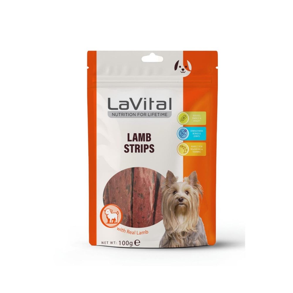 LaVital Lamb Strips Kuzu Etli Köpek Ödül Maması 100gr