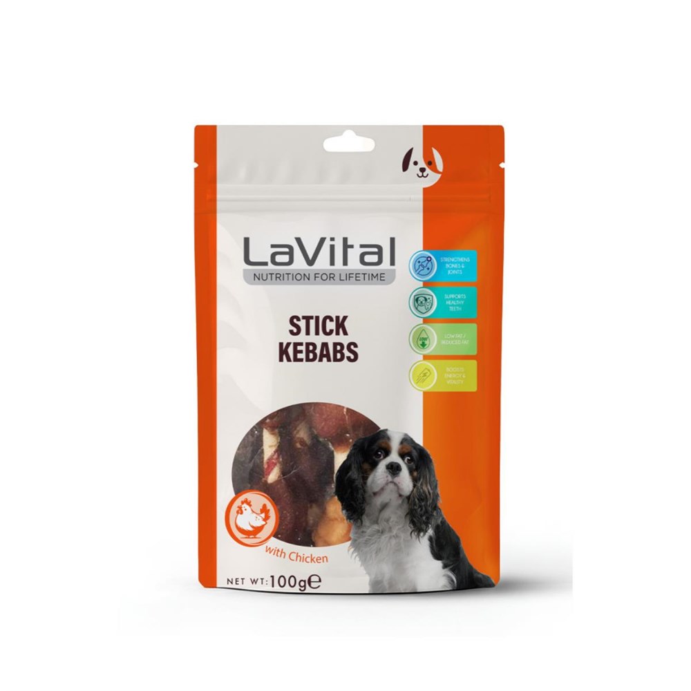LaVital LaVital Stick Kebabs Tavuk Ördek ve Ciğerli Köpek Ödül Çubuğu 100gr En Ucuz Fiyatları ve Özellikleri