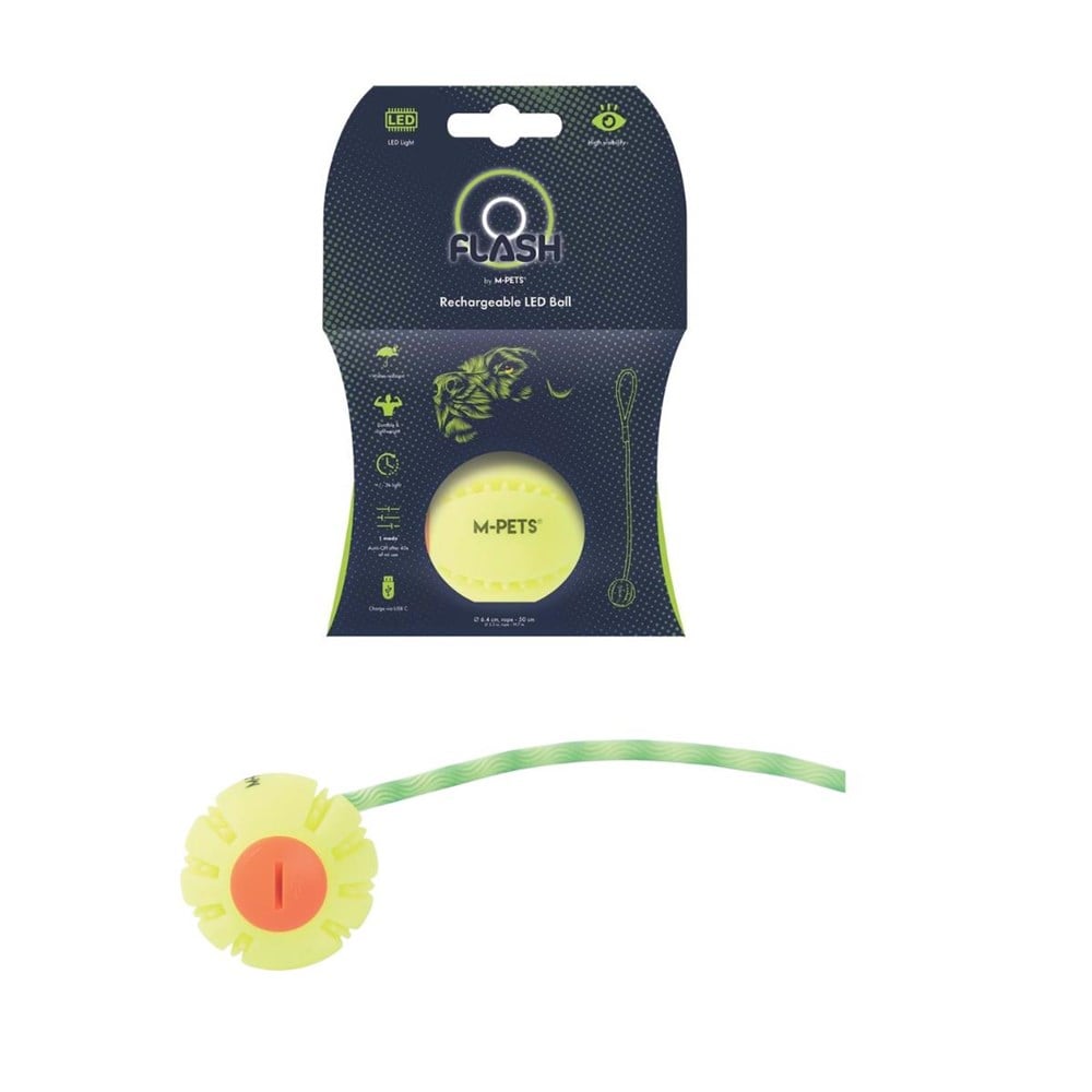 M-PETS FLASH LED BALL GREEN KÖPEK OYUNCAĞI