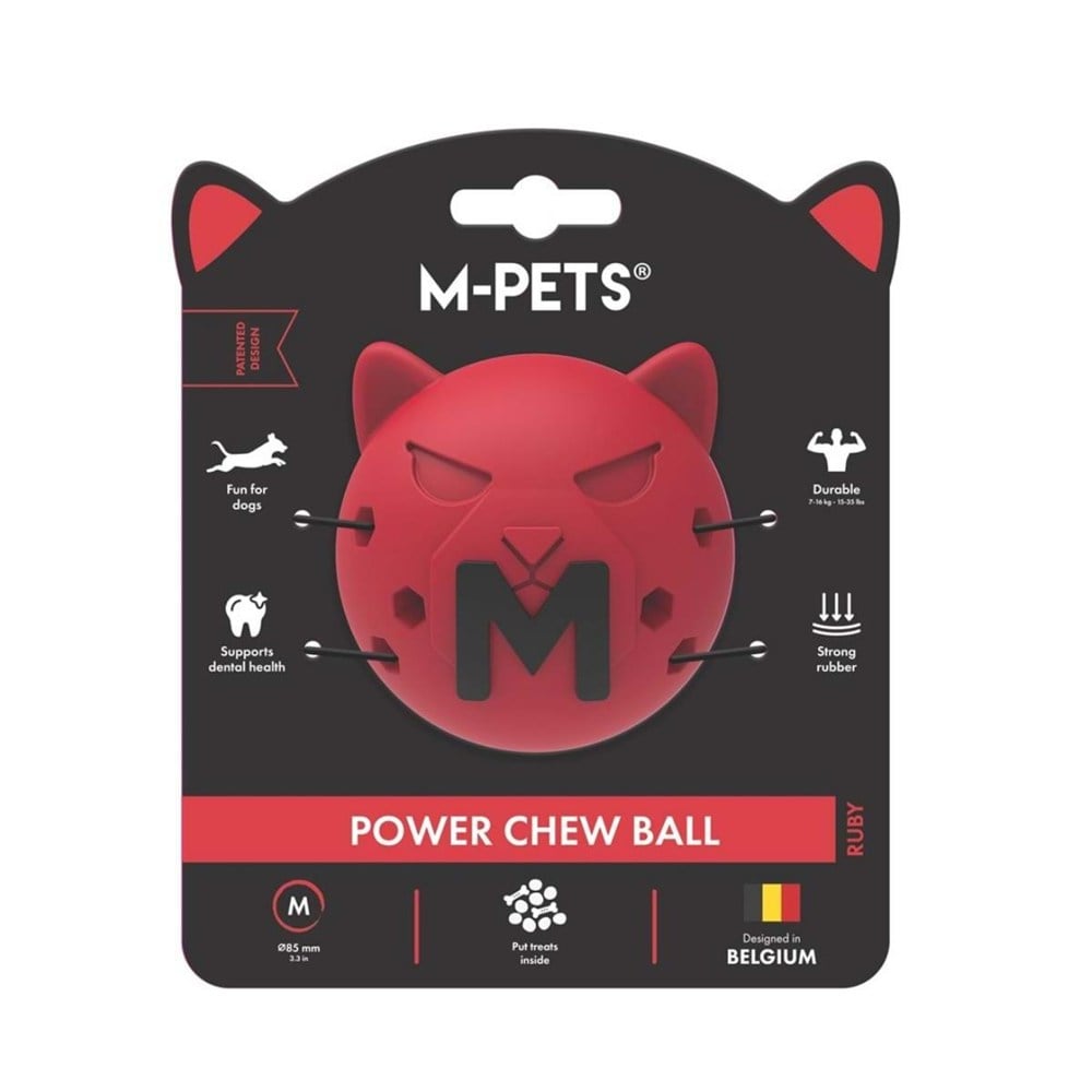 M-Pets M-PETS POWER CHEW BALL KAUÇUK KÖPEK OYUNCAĞI RUBY (M) En Ucuz Fiyatları ve Özellikleri