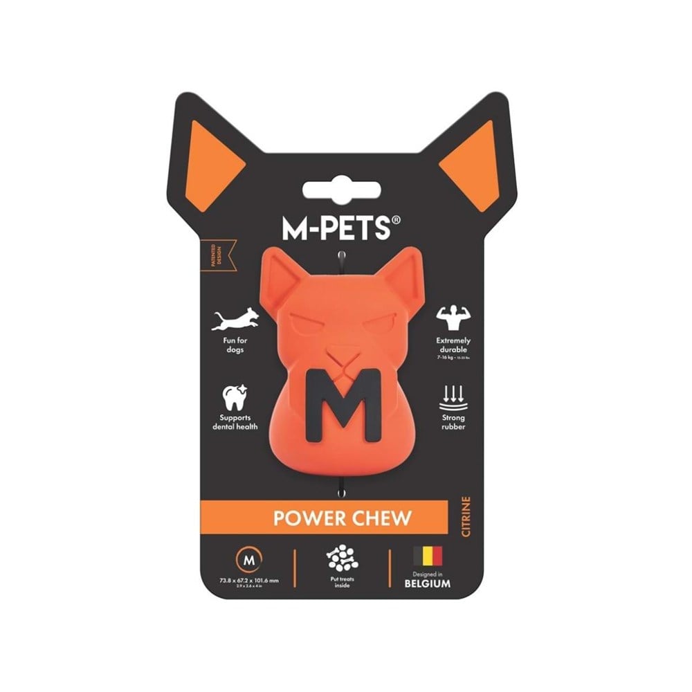 M-Pets M-PETS POWER CHEW KAUÇUK KÖPEK ÖDÜL OYUNCAĞI CITRINE (M) En Ucuz Fiyatları ve Özellikleri