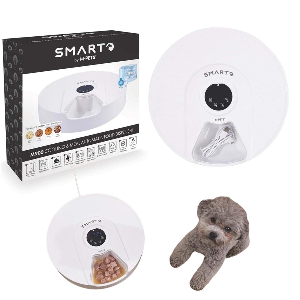 M-Pets M-PETS SMARTO M900 SOĞUTUCULU OTOMATİK MAMA KABI 6 BÖLMELİ En Ucuz Fiyatları ve Özellikleri