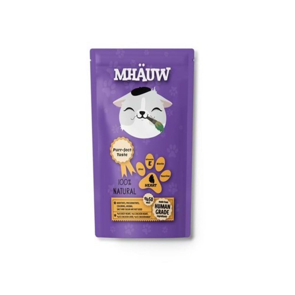Mhauw Yürekli Kedi Yaş Maması 80 Gr x 30 Adet