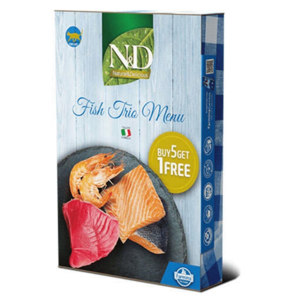 N&D Nd Balıklı Trio Menü Kedi Konserve Maması 6x70gr