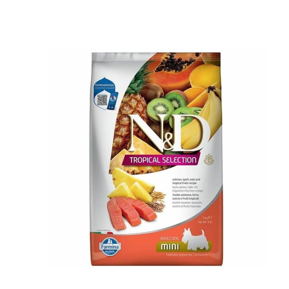 N&D Tropical Selection Somonlu ve Tropikal Meyveli 5 Kg Mini Yetişkin Kuru Köpek Maması