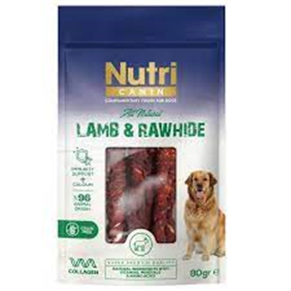 NUTRI CANIN KUZU ETLİ SARILI KEMİK 80 GR