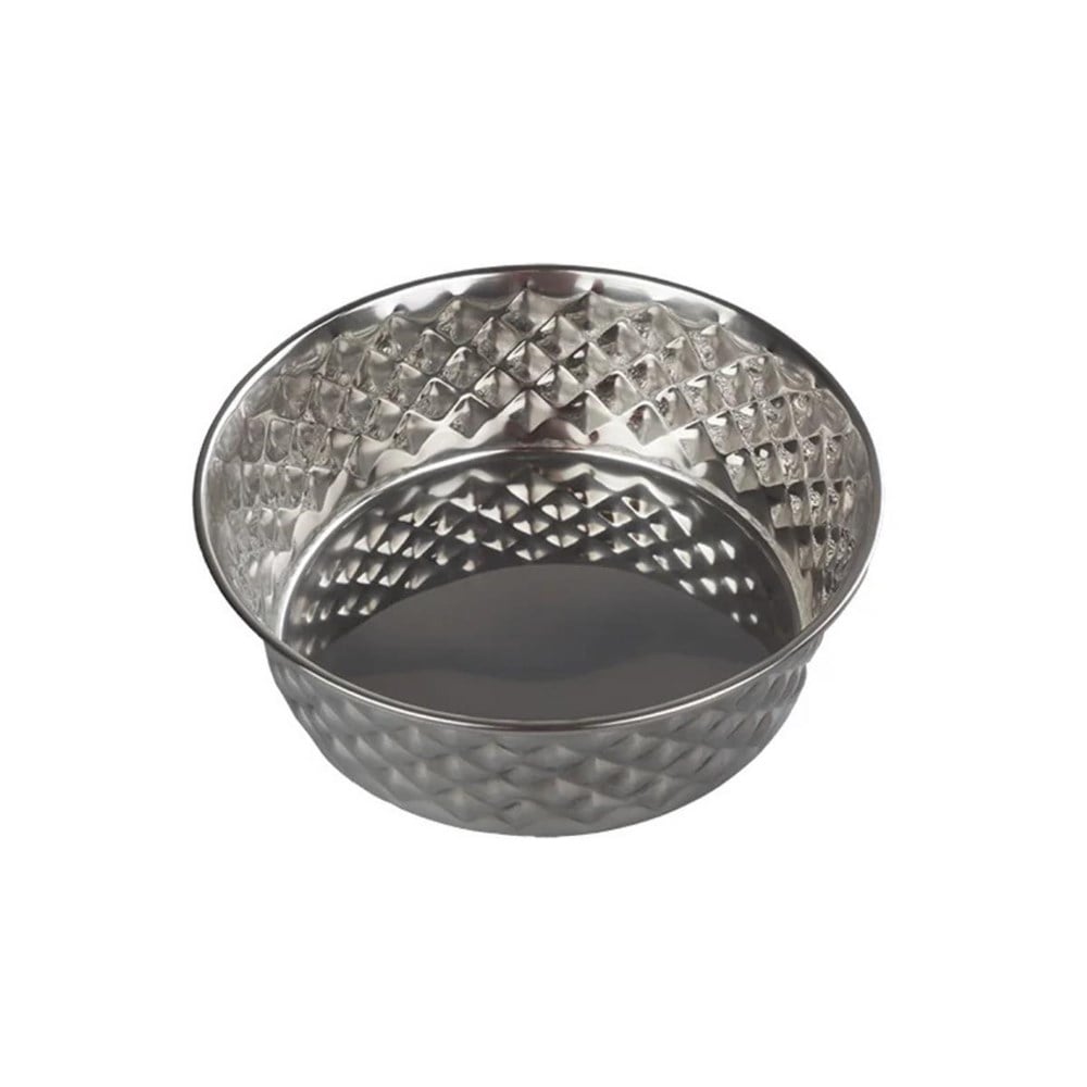 Oripet Elmas Desen Çelik Mama Kabı 17cm