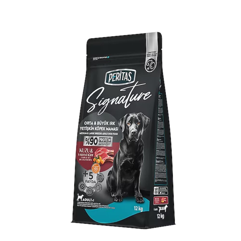 Peritas Signature Kuzu Etli 12 kg Orta ve Büyük Irk Yetişkin Köpek Maması