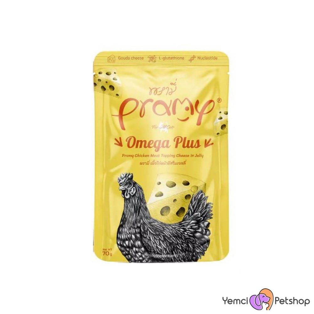PRAMY TAVUKLU PEYNİRLİ TAMAMLAYICI YETTİŞKİN KEDİ MAMASI 70 GR