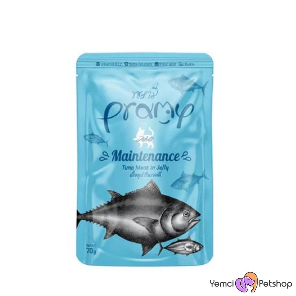 PRAMY TON BALIKLI TAMAMLAYICI YETTİŞKİN KEDİ MAMASI 70 GR