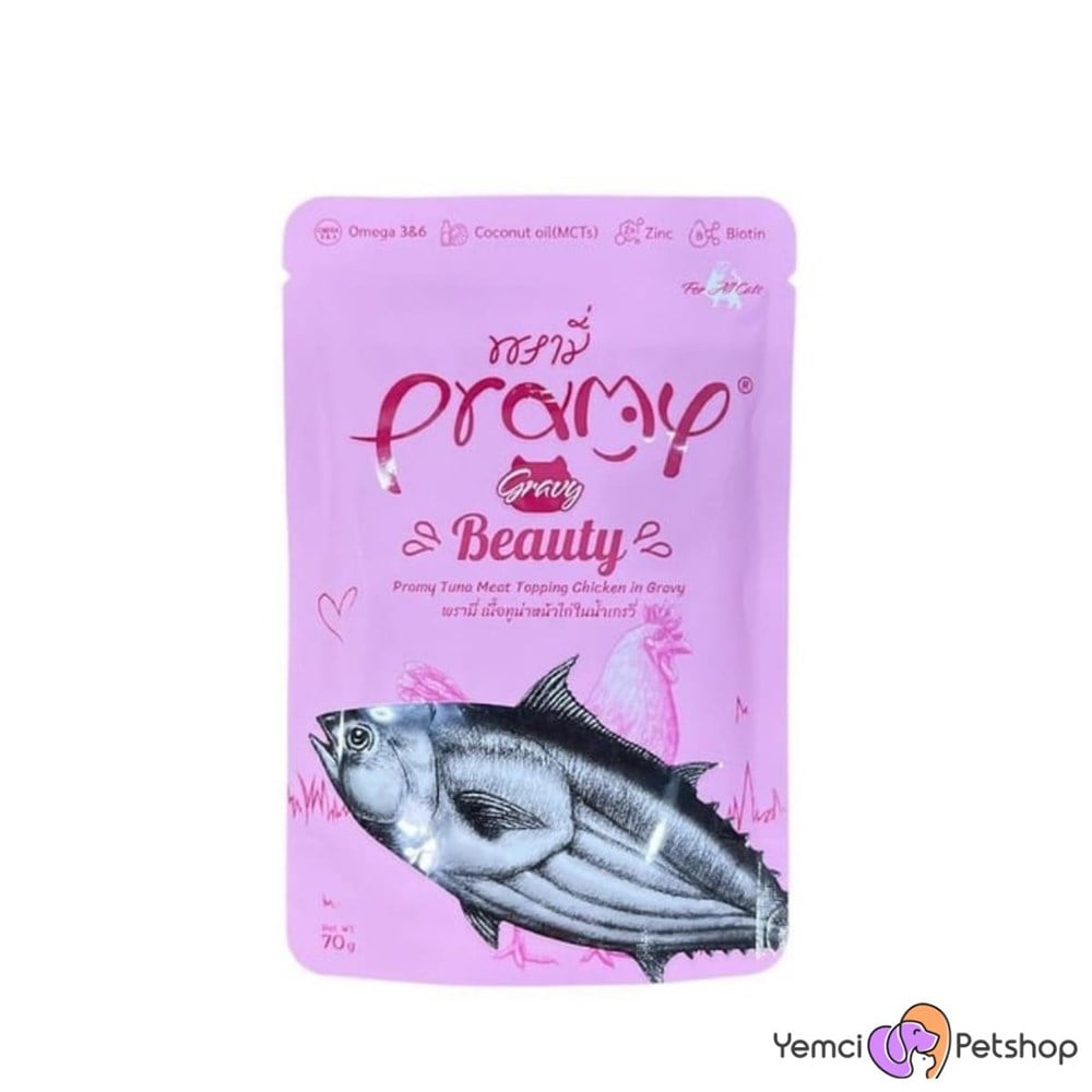 PRAMY TON BALIKLI TAVUKLU TAMAMLAYICI YETİŞKİN KEDİ MAMASI 70 GR