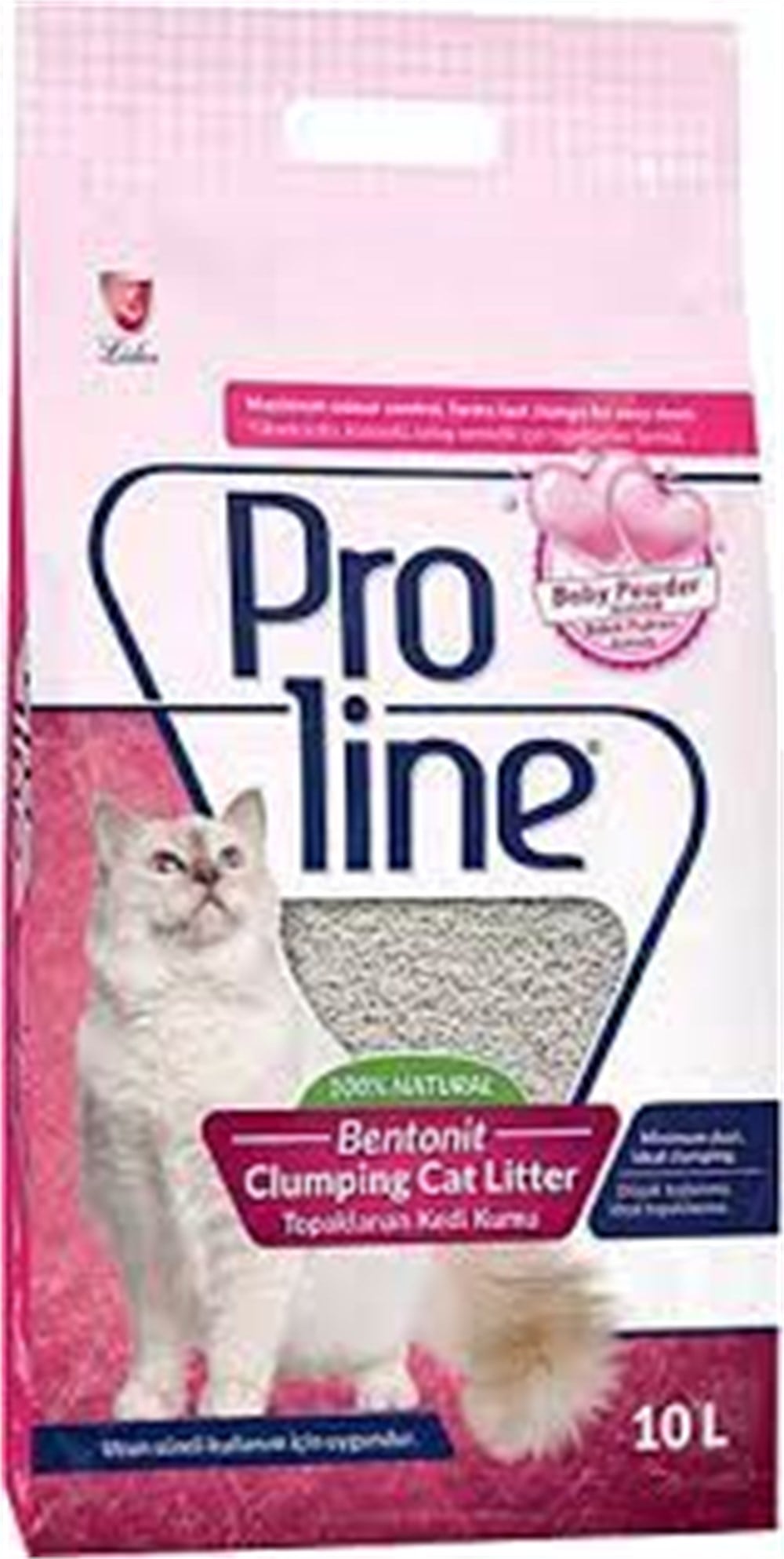 Proline Bebek Pudra Kokulu Topaklanan İnce Taneli 10 lt Bentonit Kedi Kumu