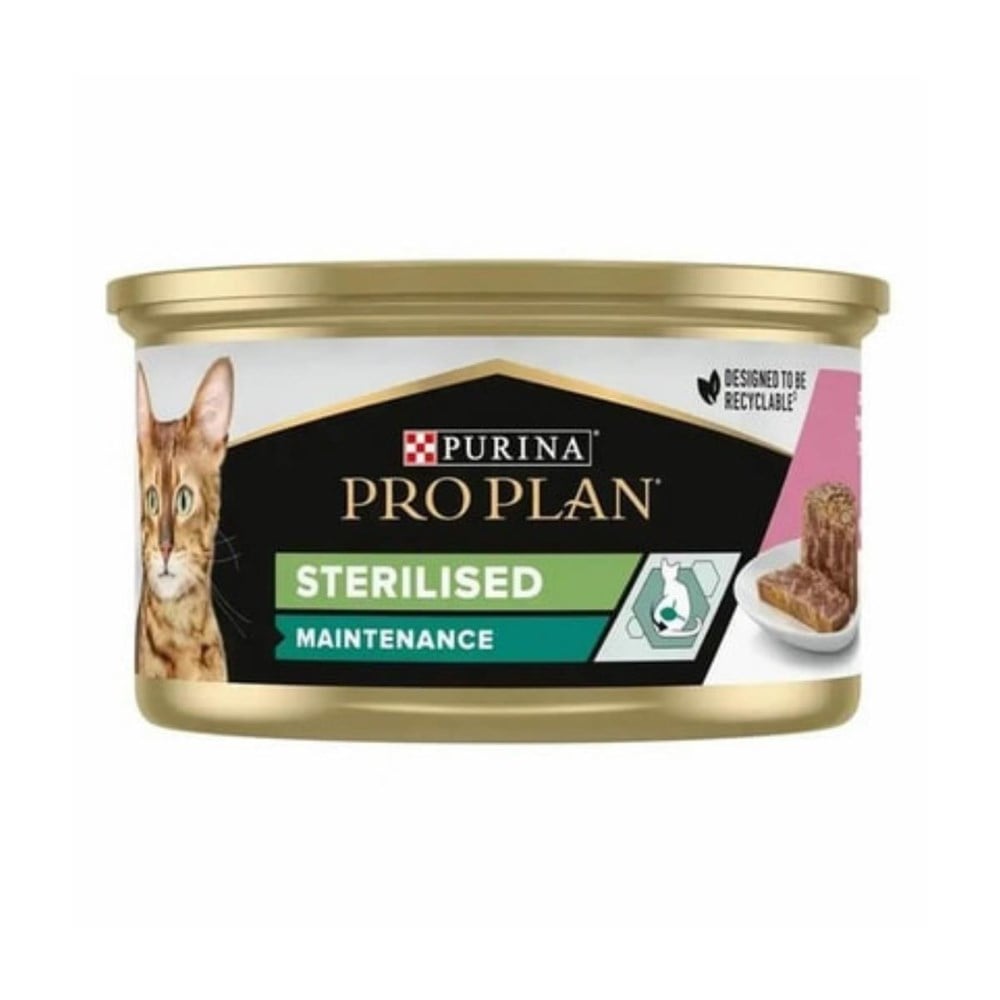 Proplan Sterilised Somonlu ve Ton Balıklı Kısırlaştırılmış Kedi Konservesi 85 gr