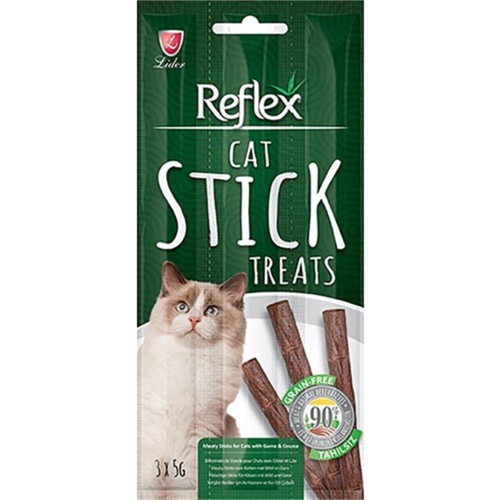 Reflex Av Hayvanlı ve Kaz Etli Stick 5 gr 3'lü Kedi Ödül Çubuğu
