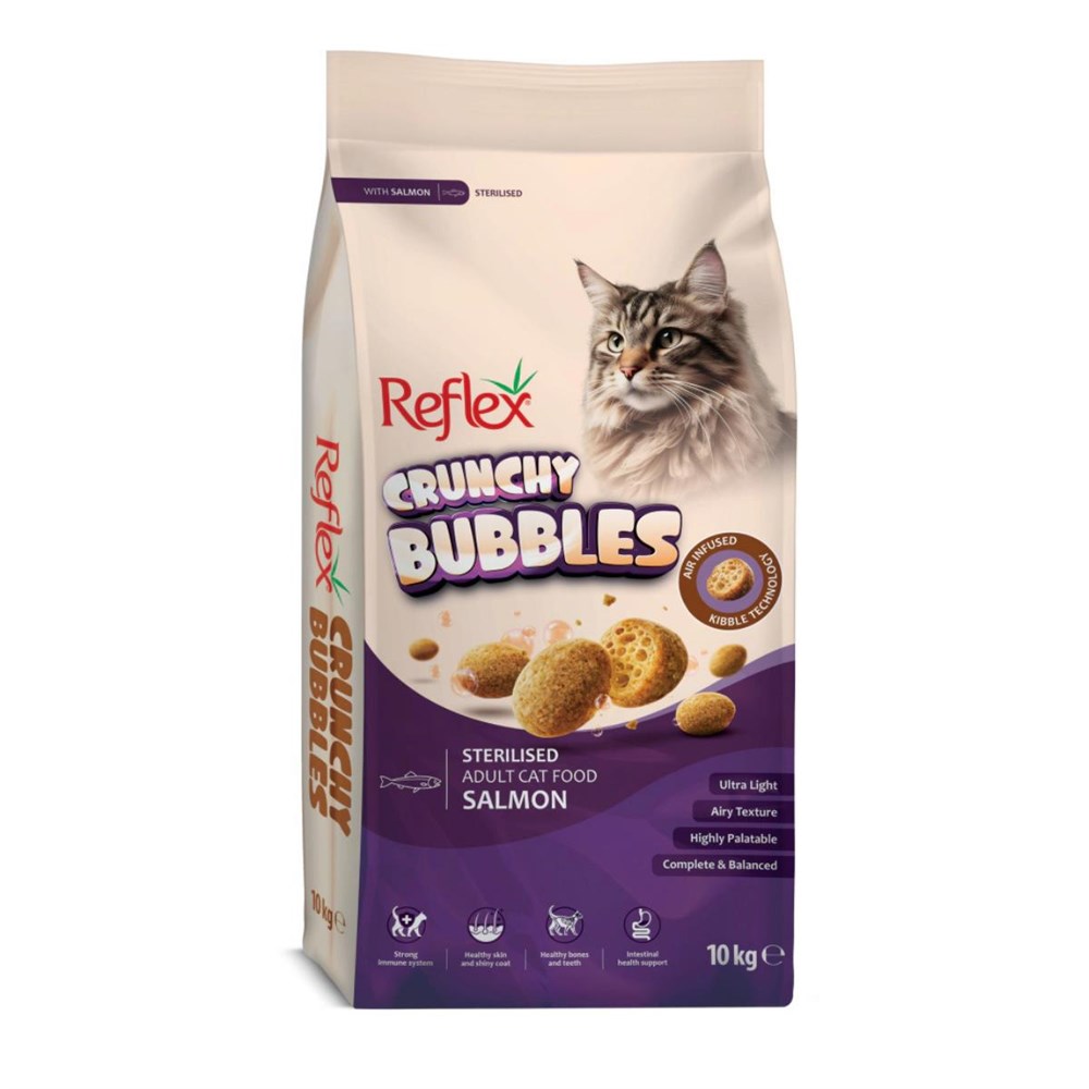 Reflex Reflex Crunchy Bubbles Somonlu Kısırlaştırılmış Kedi Maması 10kg En Ucuz Fiyatları ve Özellikleri
