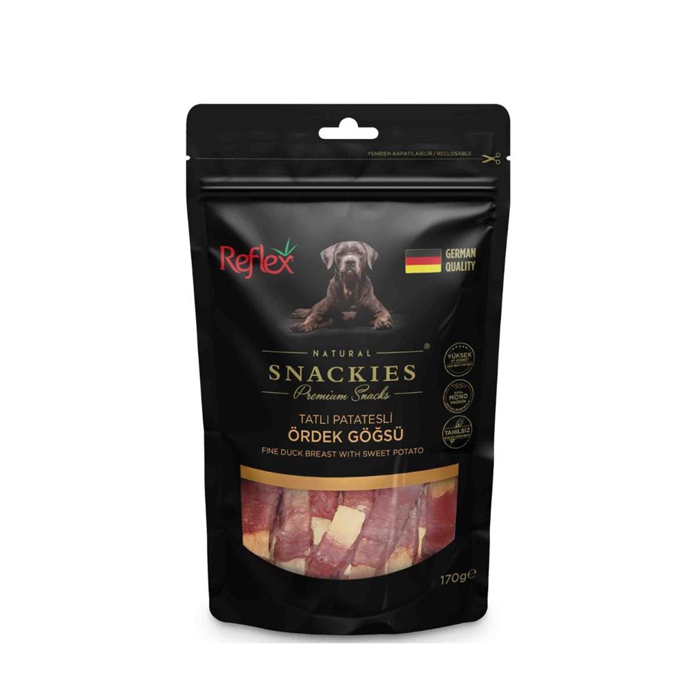 Reflex Reflex Snackies Tatlı Patatesli Ördek Göğsü Köpek Ödül Maması 170gr En Ucuz Fiyatları ve Özellikleri